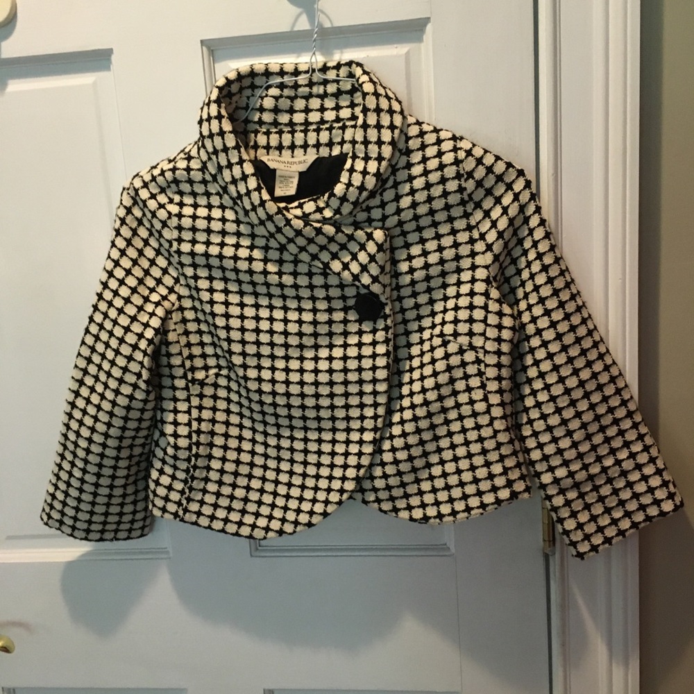Banana republic black and cream jacket/blazer